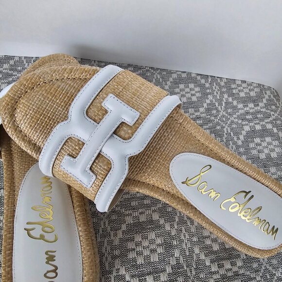 Sam Edelman Raffia Platform Slide Sandals - Picture 4 of 5